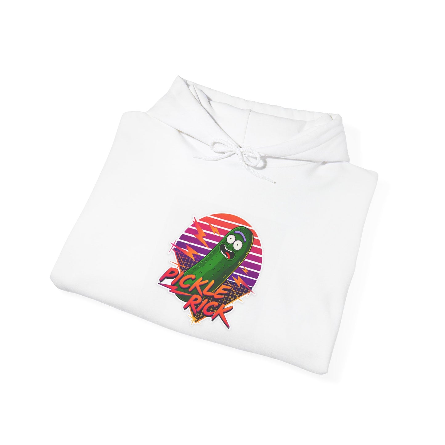 Retro Vaporwave Pickle Rick hoodie