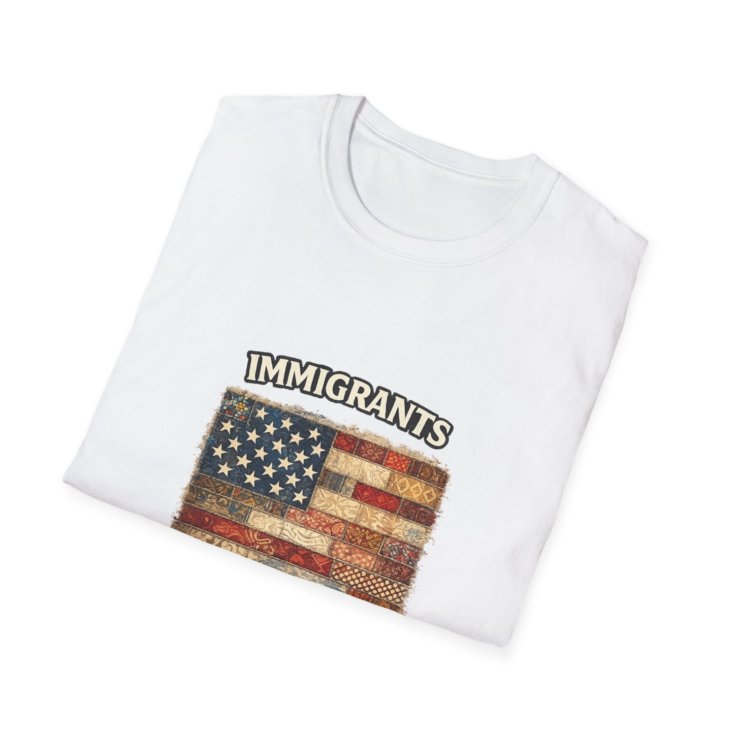 ‘Immigrants Make America’ Vintage Flag Tee