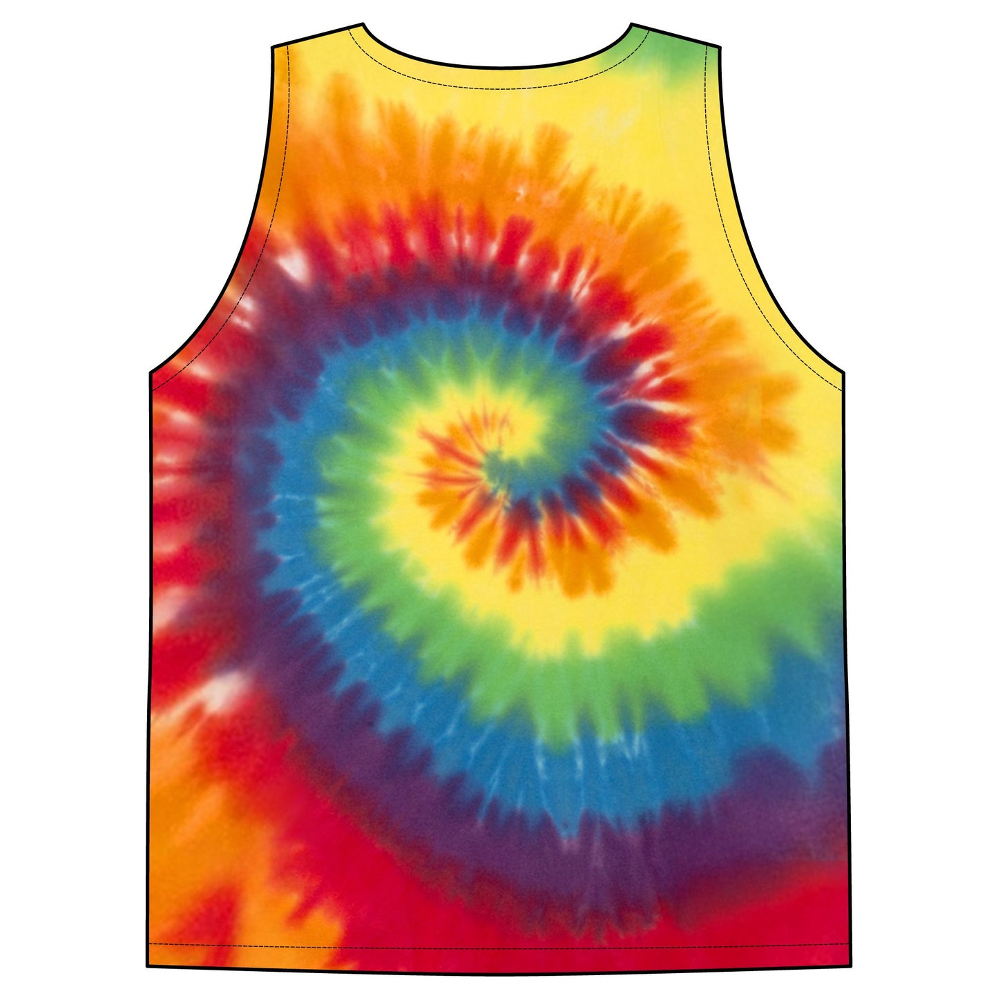 Tie-Dye Tank Top — 'Hope, Hype, Heartbreak' Retro Festival Graphic