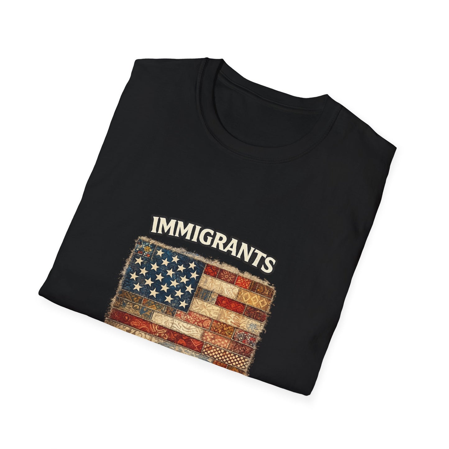 ‘Immigrants Make America’ Vintage Flag Tee