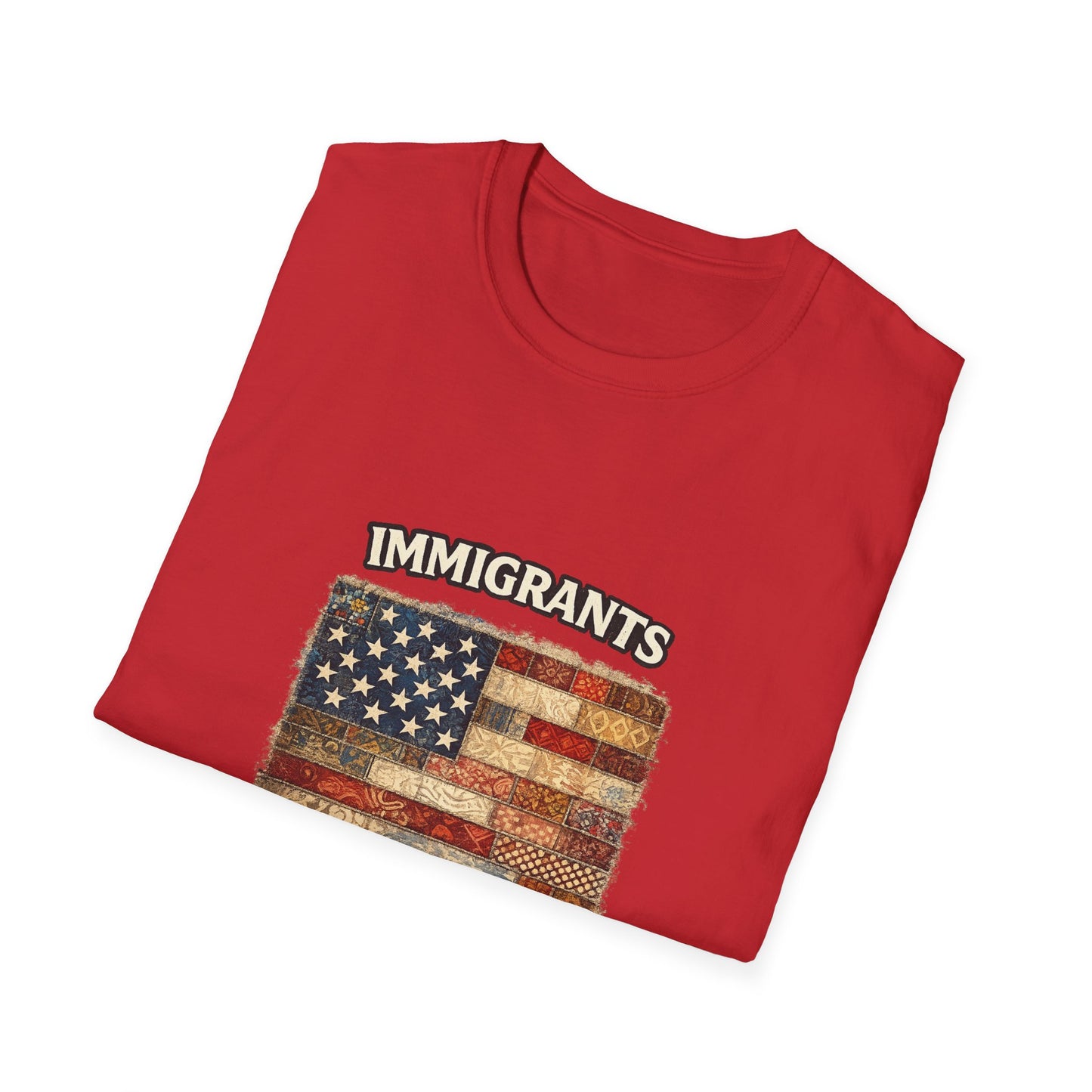 ‘Immigrants Make America’ Vintage Flag Tee