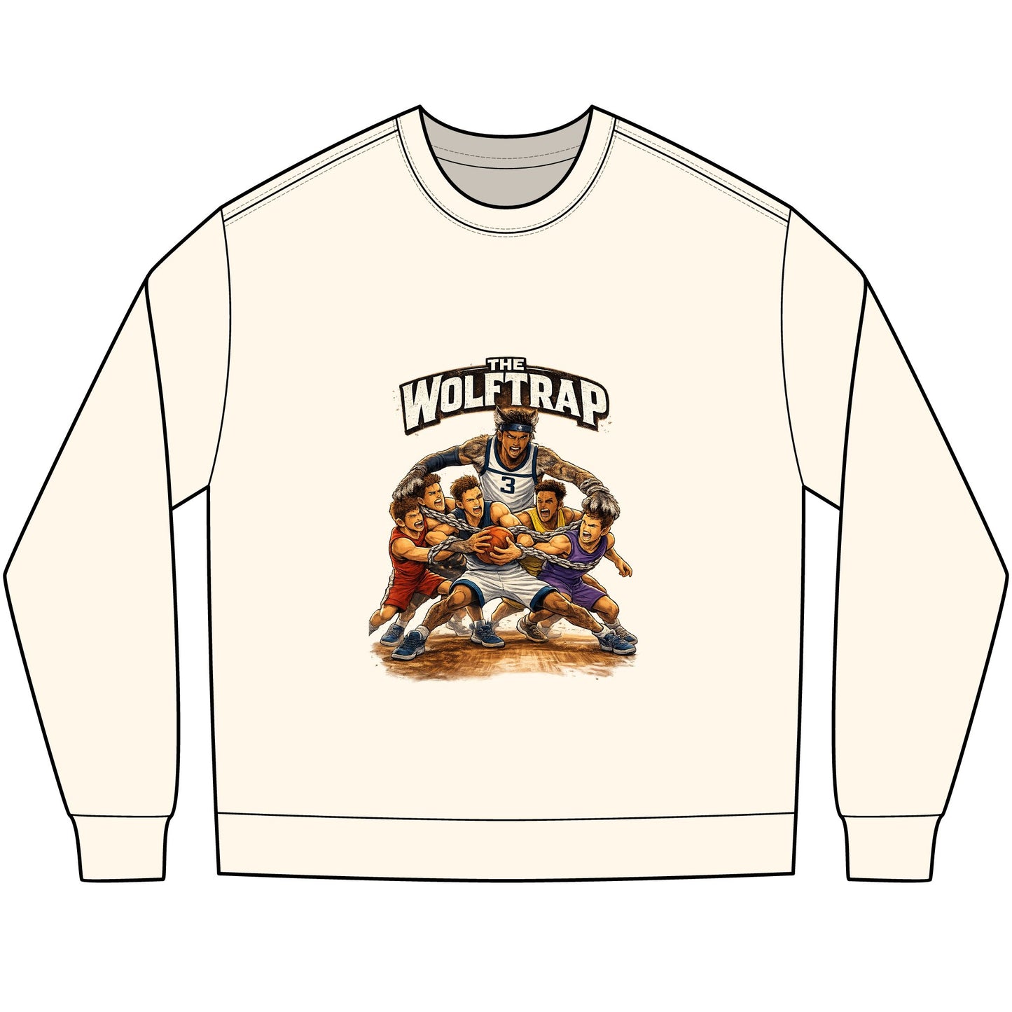 ‘The Wolftrap’ Retro long sleeve Tee