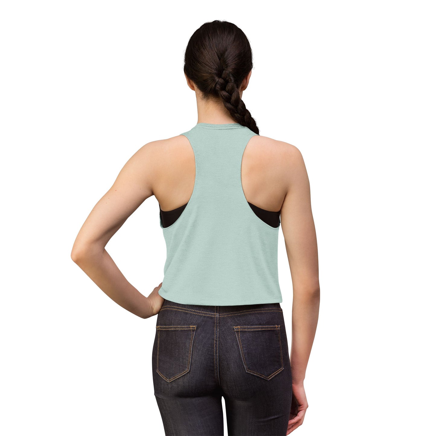 Navy 'Uber for Marines' Women's Cropped Tank Top