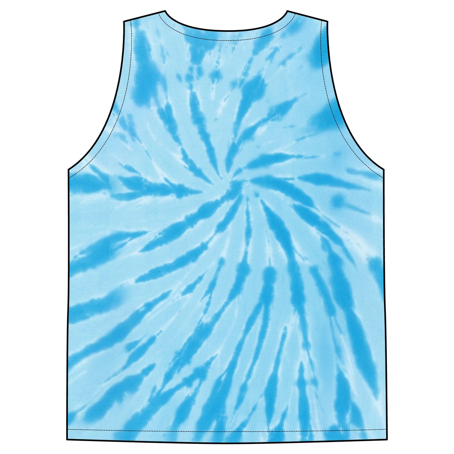 Tie-Dye Tank Top — 'Hope, Hype, Heartbreak' Retro Festival Graphic