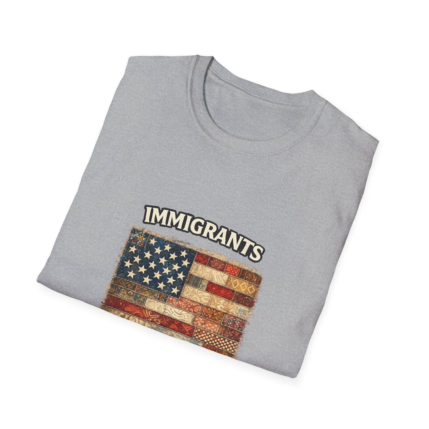 ‘Immigrants Make America’ Vintage Flag Tee