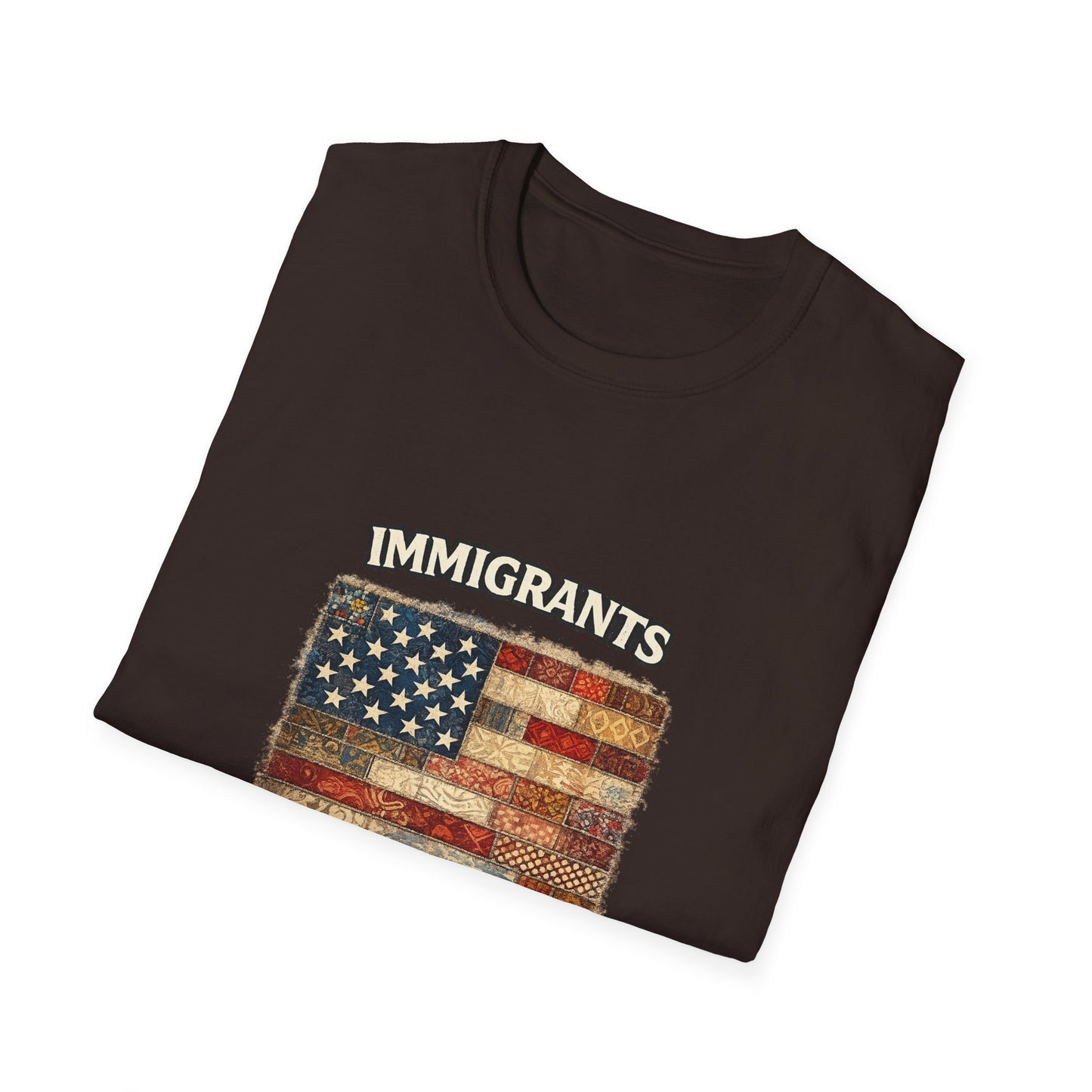 ‘Immigrants Make America’ Vintage Flag Tee