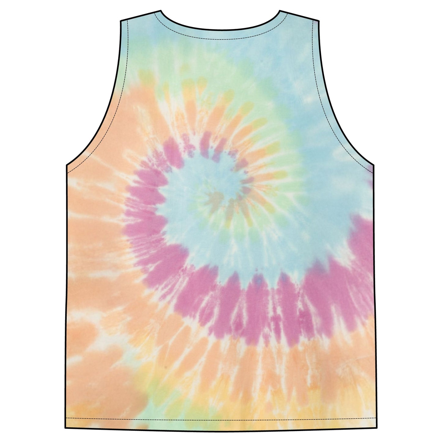 Tie-Dye Tank Top — 'Hope, Hype, Heartbreak' Retro Festival Graphic