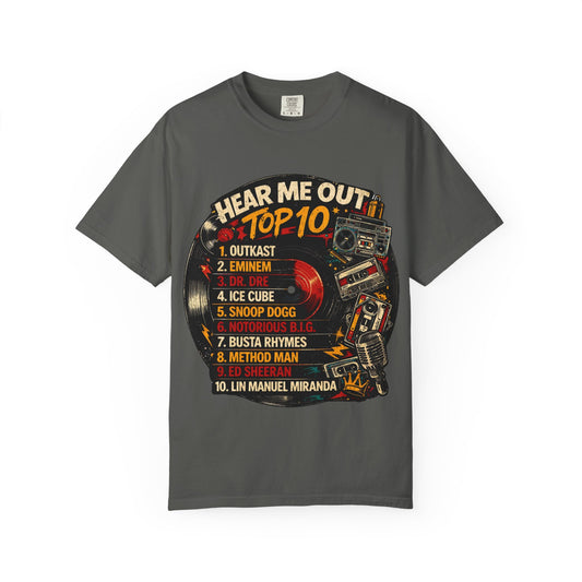 ‘Hear Me Out’ Top 10 Rap Legends Tee