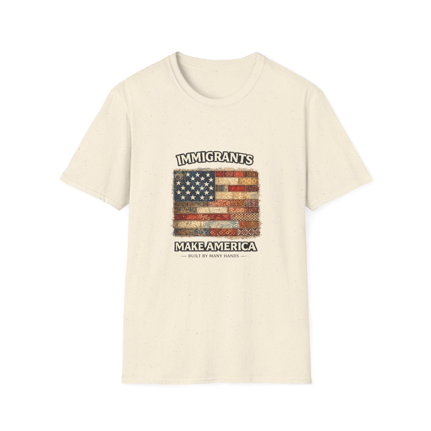 ‘Immigrants Make America’ Vintage Flag Tee