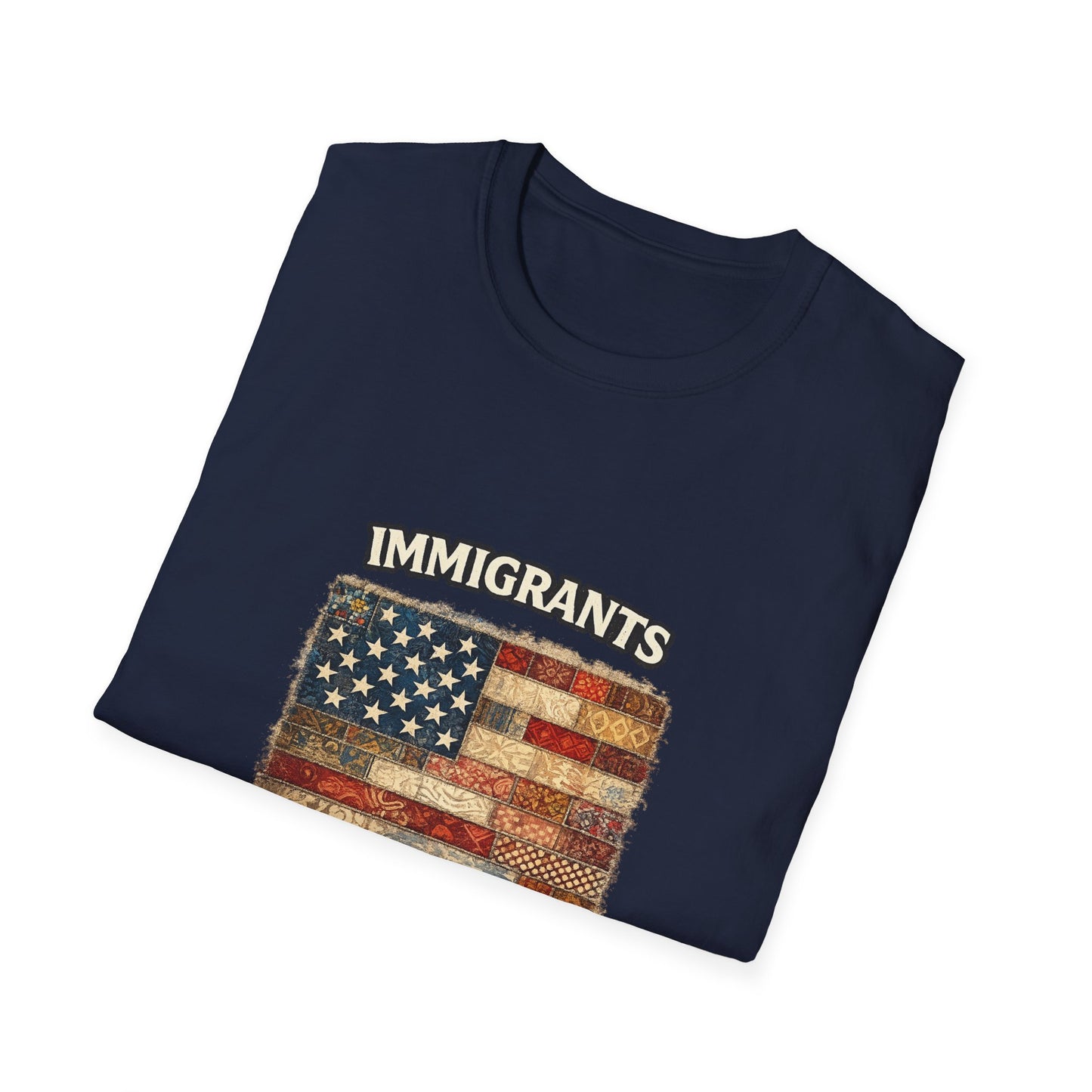 ‘Immigrants Make America’ Vintage Flag Tee