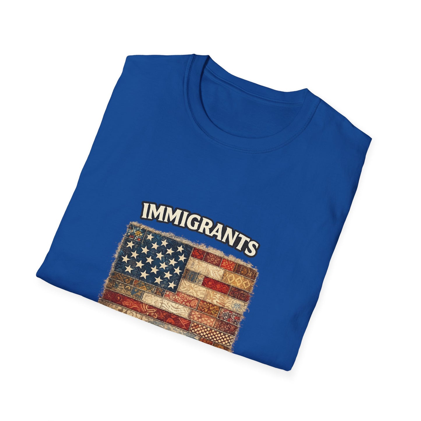 ‘Immigrants Make America’ Vintage Flag Tee