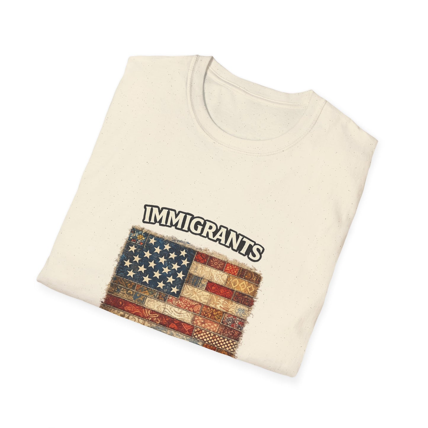 ‘Immigrants Make America’ Vintage Flag Tee