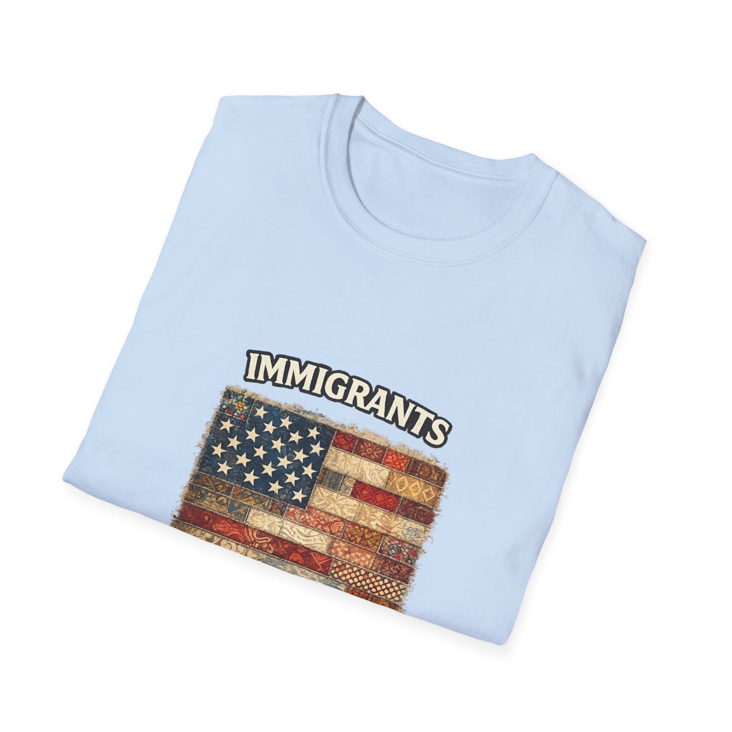 ‘Immigrants Make America’ Vintage Flag Tee