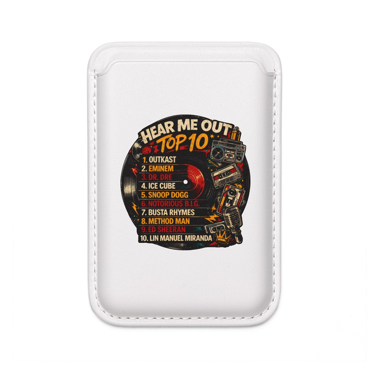 ‘Hear Me Out’ Top 10 Rap Legends Vegan MagSafe Wallet
